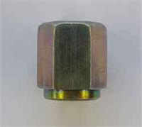 10mm x 1.0 Fine thread, female steel brake line nut - SAE flare 