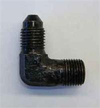 3/8" x 24 unf x 1/8" NPT 90 degree elbow - 37 degree flare
